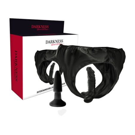 pánik arénész, cserélhető anal plug és dildo equipable