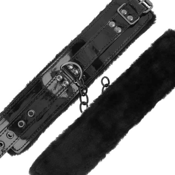DARKNESS Algemas de couro ajustáveis para mãos com fechadura