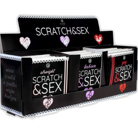 display for scratch-off posture sets scratch sex