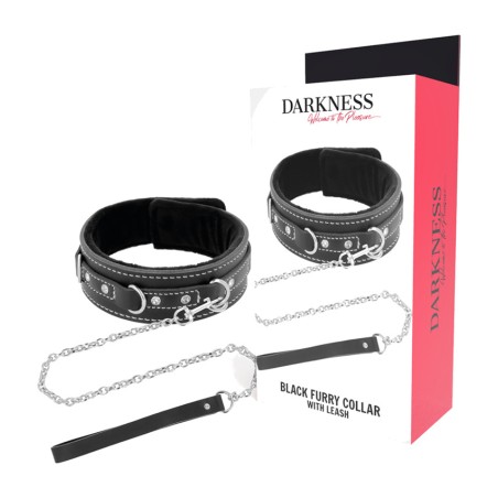 leather collar with lining and high-quality strap