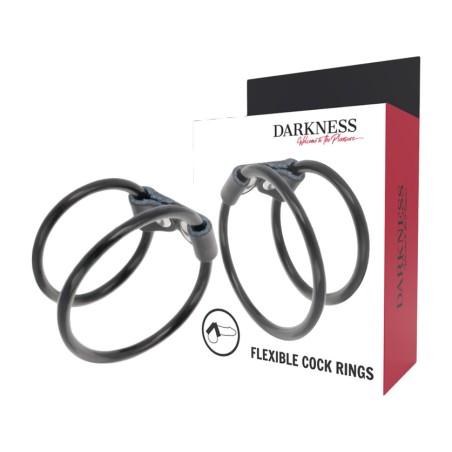 double flexible leather ring for the penis