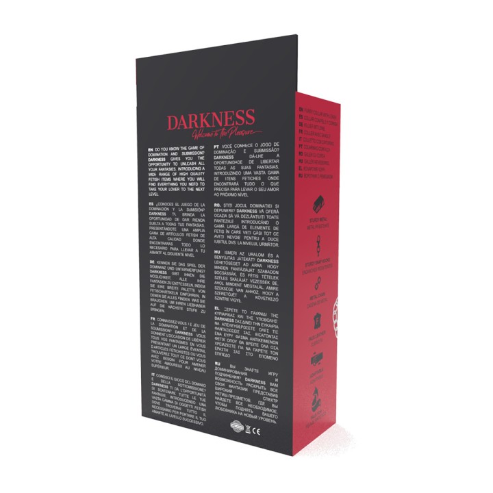 DARKNESS Collar de postura confortable pell amb cadena