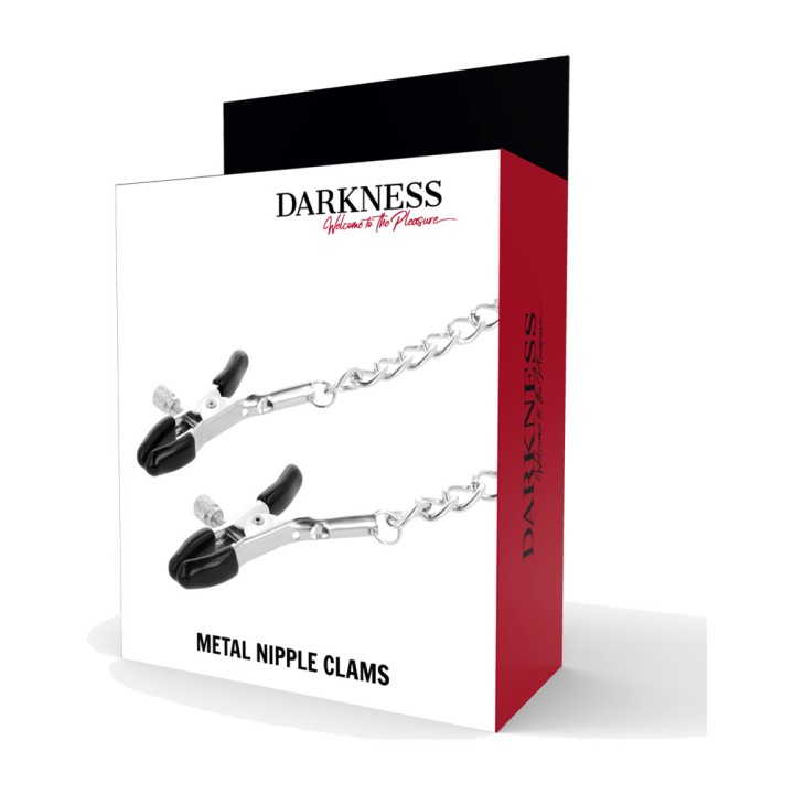 DARKNESS Adjustable metal clamps for nipples with chain