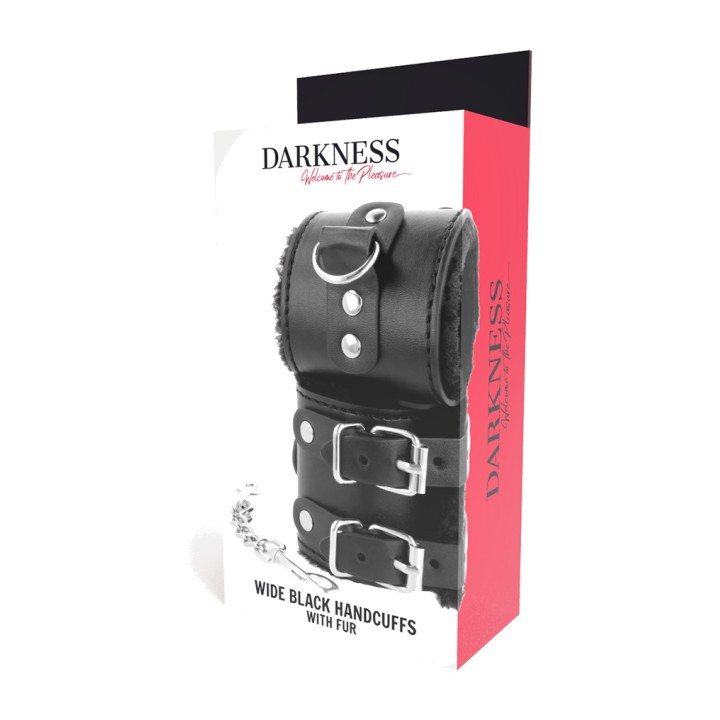 DARKNESS Ledermanschetten mit Adjuster und Futter D-221234