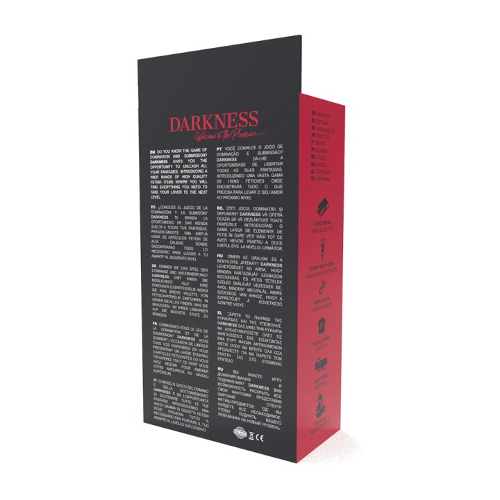 DARKNESS Adjustable leather cuffs with lining D-221234