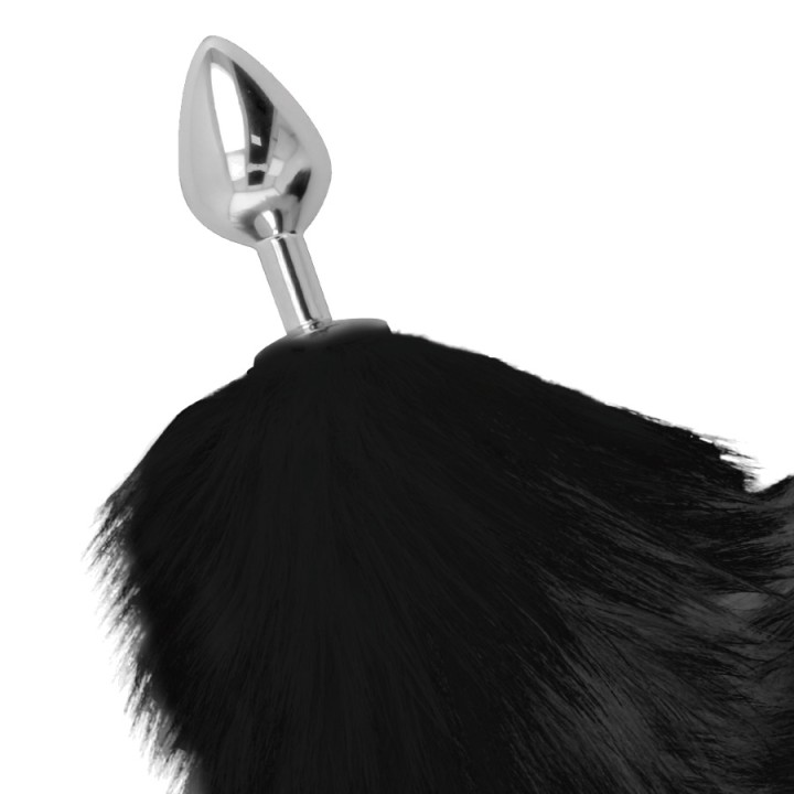 DARKNESS Plug anal con cola SILVER 8 CM