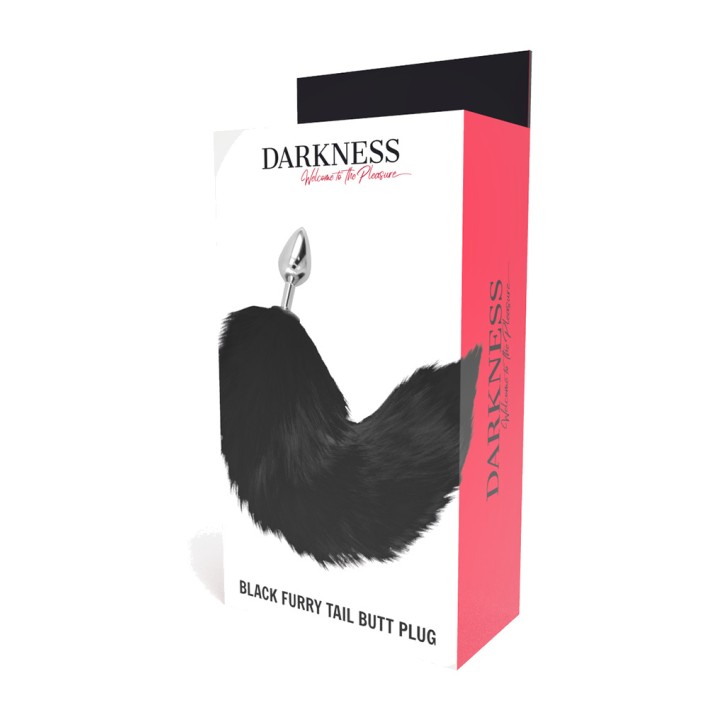 DARKNESS Plug anal con cola SILVER 8 CM