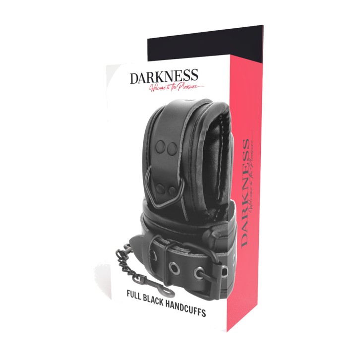 DARKNESS Menottes ajustables pour mains en cuir D-221228