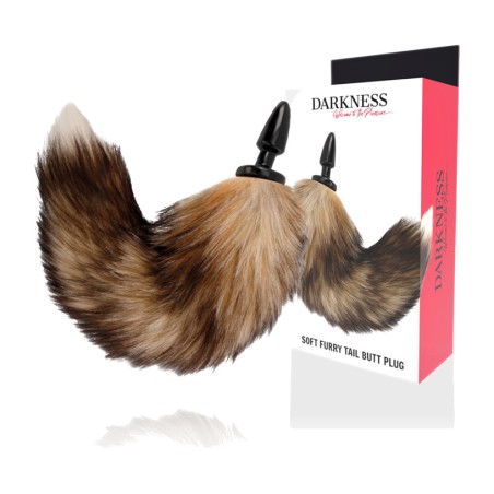 anal plug with natural tail silicone 10 cm