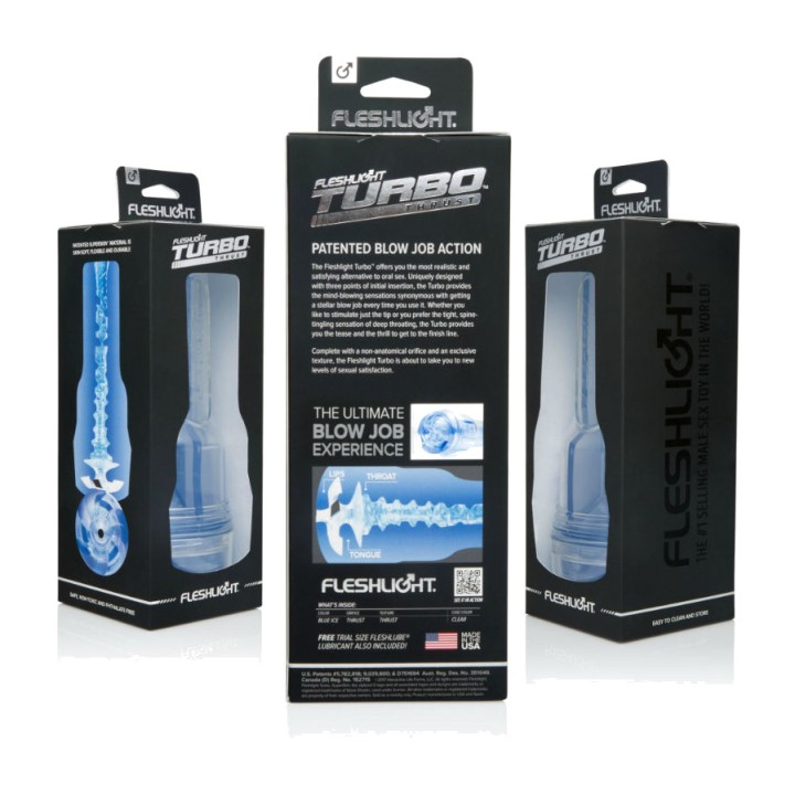 FLESHLIGHT Mužský masturbátor TURBO THRUST BLUE ICE D-212713