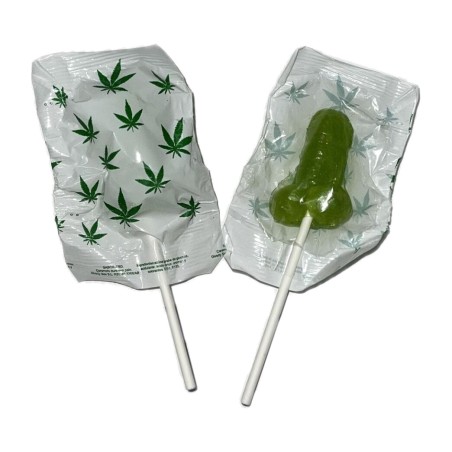 sucette en forme de pénis et parfumée au cannabis diablo goloso