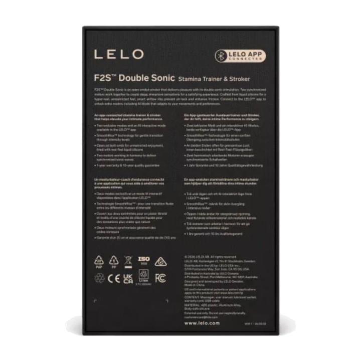 LELO Mandeldild med dobbelt lydstimulation F2S DOUBLE SONIC