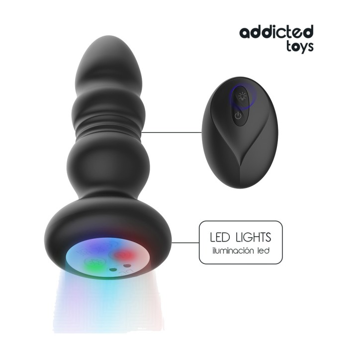 ADDICTED TOYS Plug anal vibrator cuțit cu LED și control