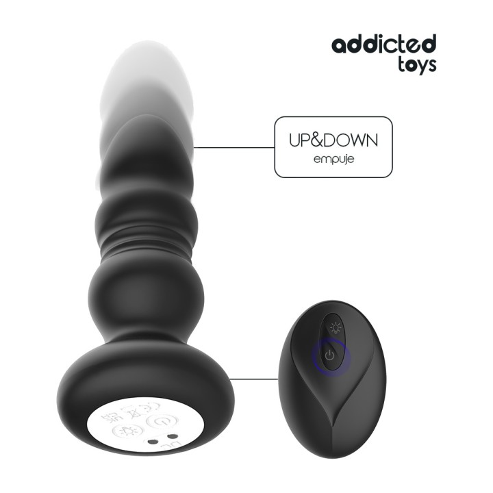 ADDICTED TOYS Plug anal vibrator cuțit cu LED și control