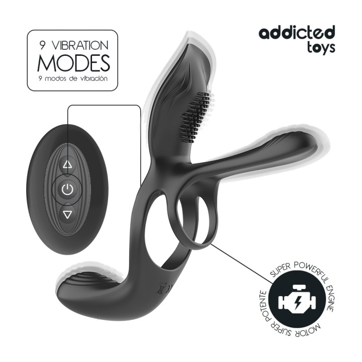 ADDICTED TOYS Duo vibrating ring for the penis with clitoral