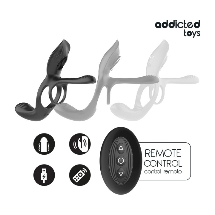 ADDICTED TOYS Duo vibrating ring for the penis with clitoral