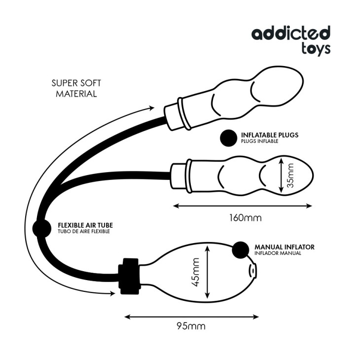 ADDICTED TOYS Plug anal double gonflable modèle 1 D-244836