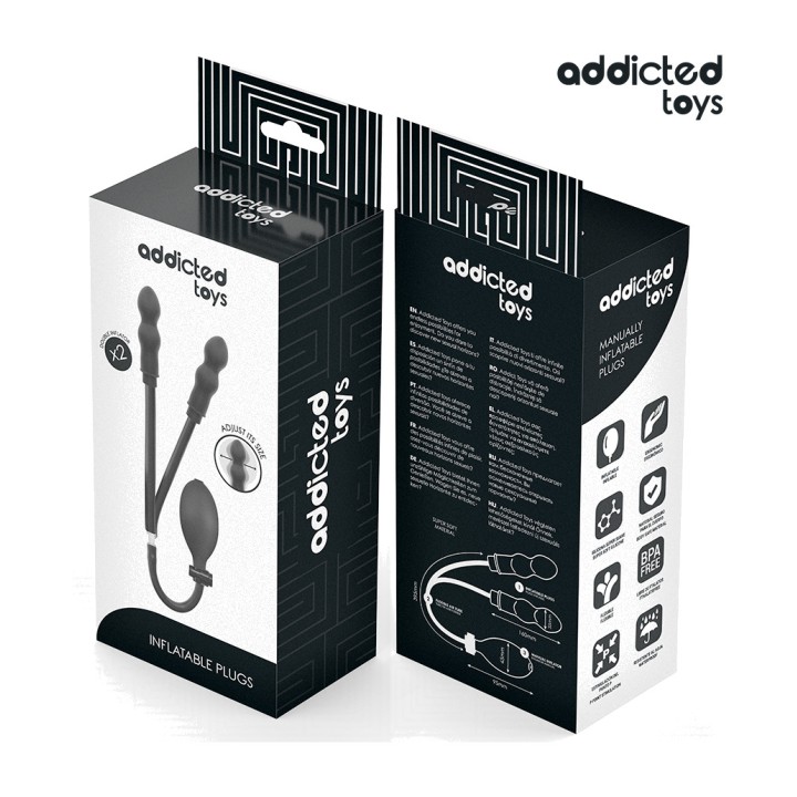 ADDICTED TOYS Dobbelt indskydningsplug, indflabel, model 1