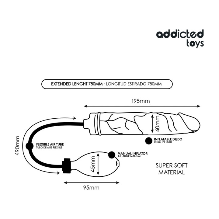 ADDICTED TOYS Dildo anal inflable model 4 D-244834