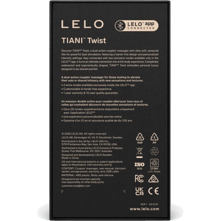 LELO Vibrato pentru cupluri TIANI TWIST D-245683VAR