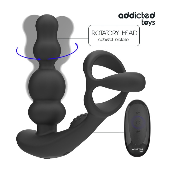 ADDICTED TOYS Masseur prostata rotatif avec télécommande