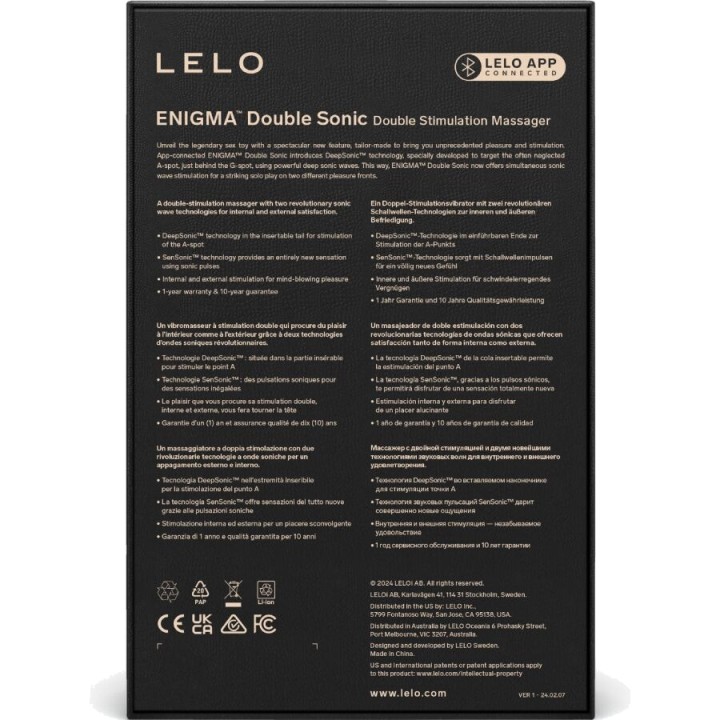 LELO Vibrátor G-bodka ENIGMA-DOUBLE SONIC D-244658VAR