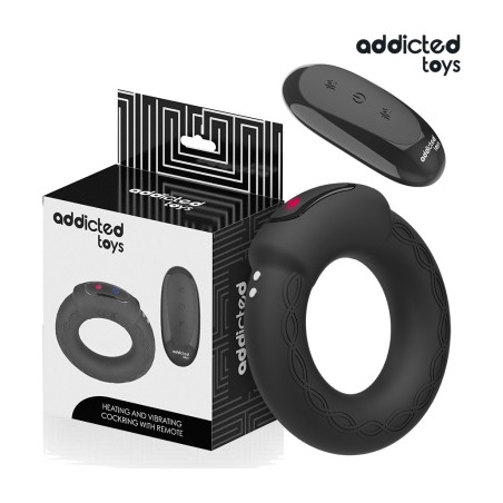 anel vibrador para pênis com efeito de calor e controle remoto