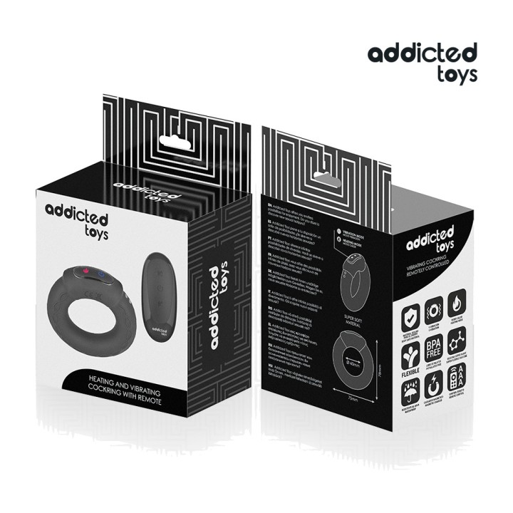 ADDICTED TOYS Vibrating ring for the penis with heat effect