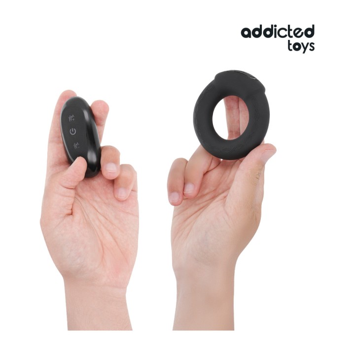 ADDICTED TOYS Anul vibrant pentru penis cu efect de căldură