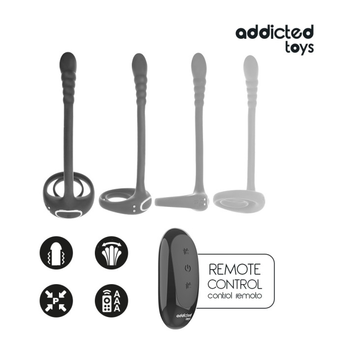 ADDICTED TOYS Vibrating ring for the penis with remote