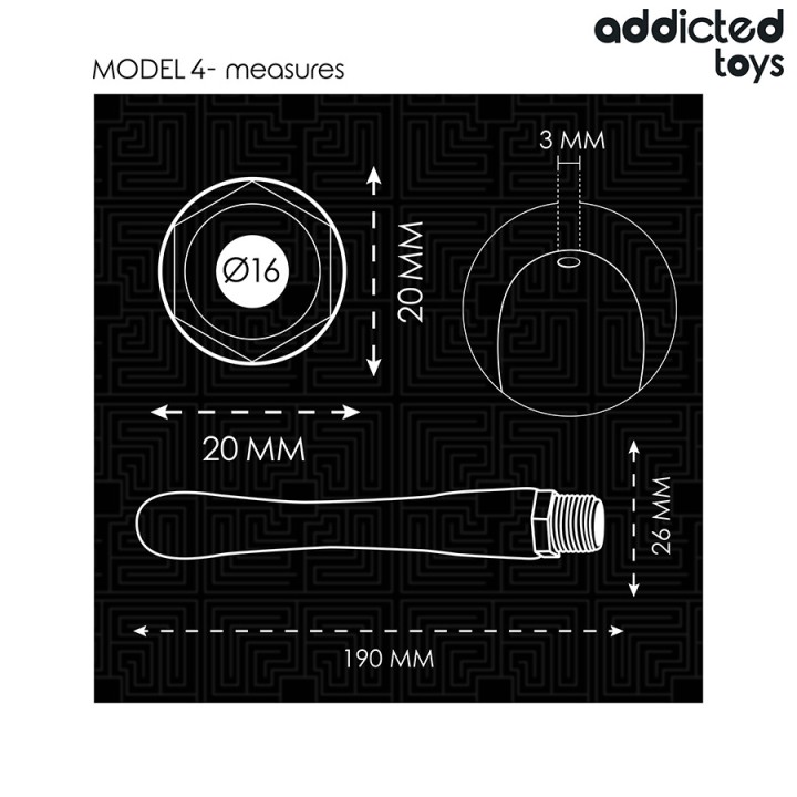 ADDICTED TOYS Analrengare med universell adapter modell 4