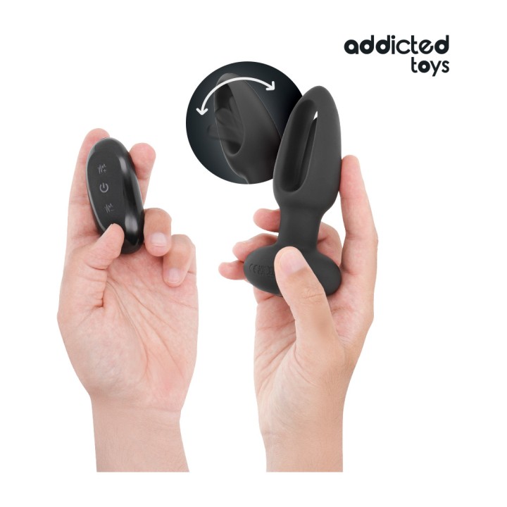 ADDICTED TOYS Plug anal amb llengua vibradora i control