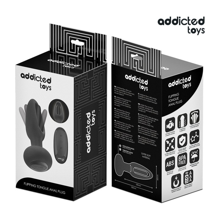 ADDICTED TOYS Plug anale con lingua vibrante e remote