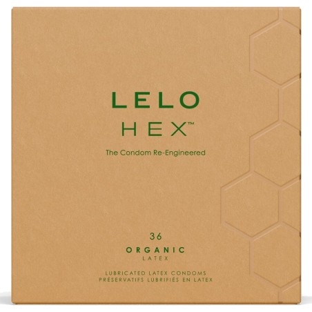 caixa com 36 preservativos hex-organic