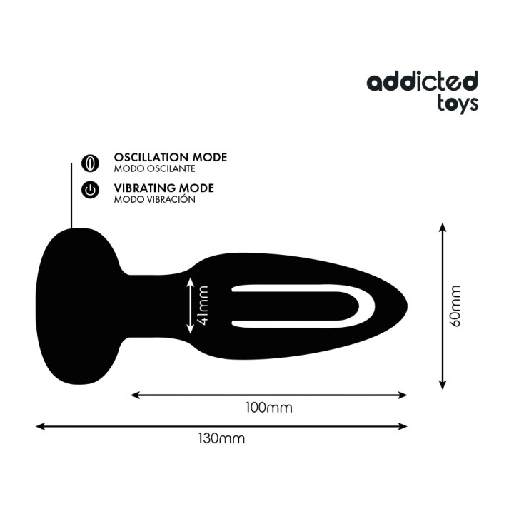 ADDICTED TOYS Anuspeikko vibröidävä kieli ja etäohjaus
