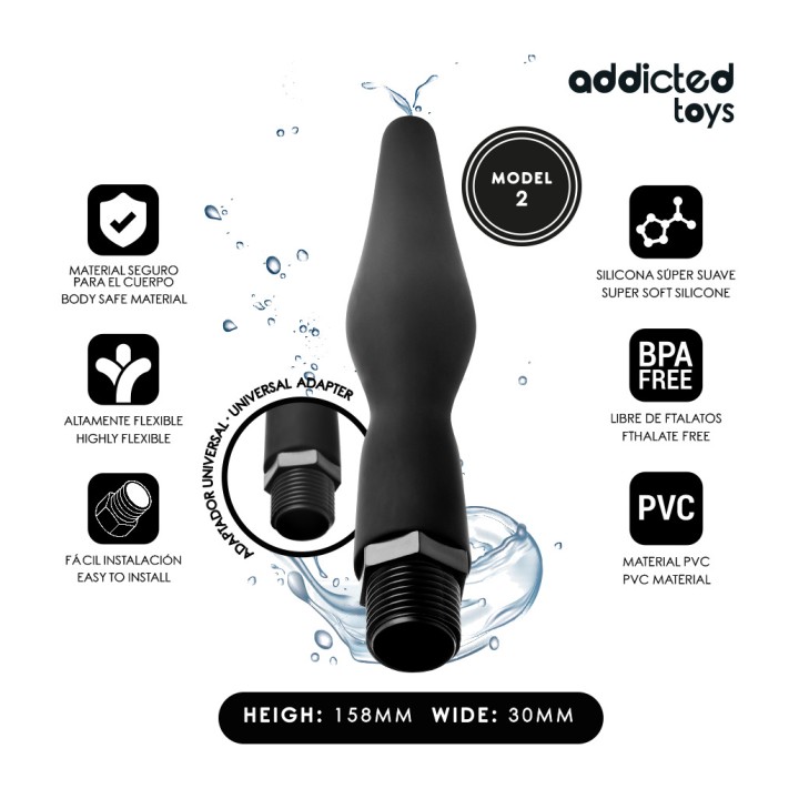 ADDICTED TOYS Netejant anal amb adaptador universal model 2