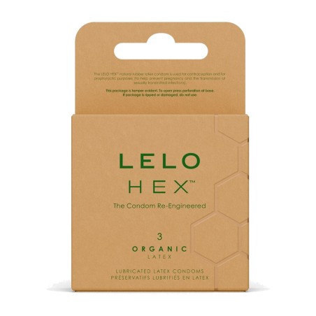 scatola di 3 preservativi hex-organic