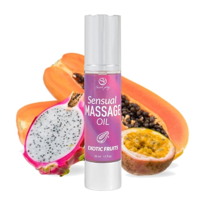 SECRETPLAY Massageolie met smaak van exotische fruiten