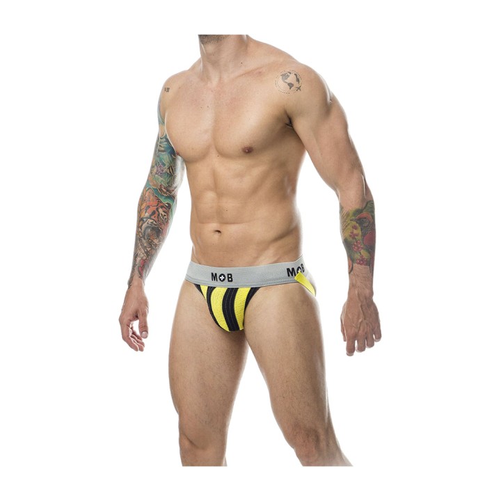 MOB EROTICWEAR Férfi klasszikus csíkos jockstrap STRIPE