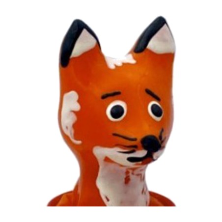 protetor decorativo pintado à mão com forma de raposa rápida