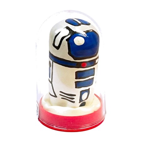 decorative hand-painted robot-shaped condom