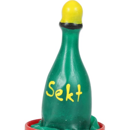 decorative hand-painted champagne condom