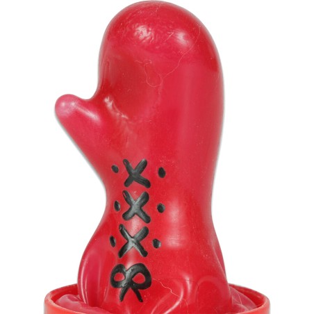 decorative hand-painted boxing glove-shaped condom