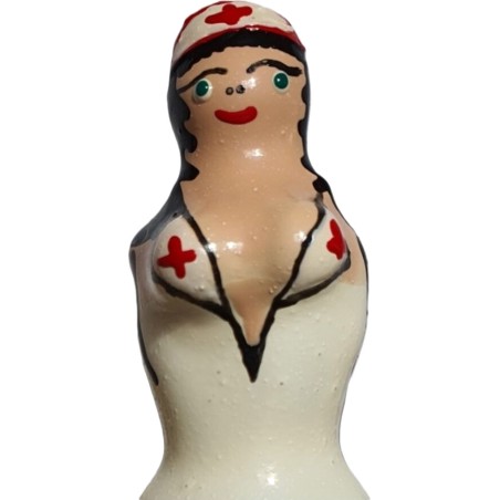 decorative hand-painted nurse maiden latex figurine