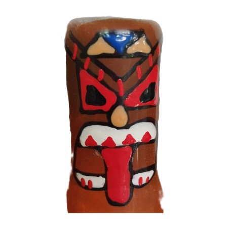 handgemalter dekorrativer präservativ in form eines totems tiki-01