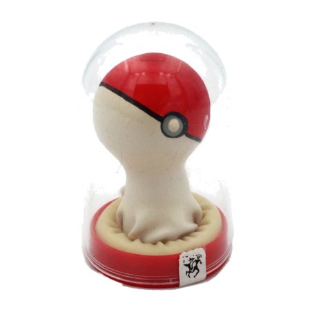 dekorativní ručně malovaný náhrdelník tvaru míčku pokeball