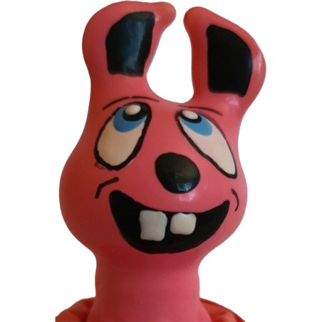 decorative hand-painted condom in the shape of a laughing hare