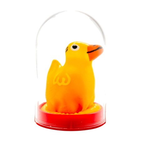 protetor decorativo pintado à mão com forma de pato