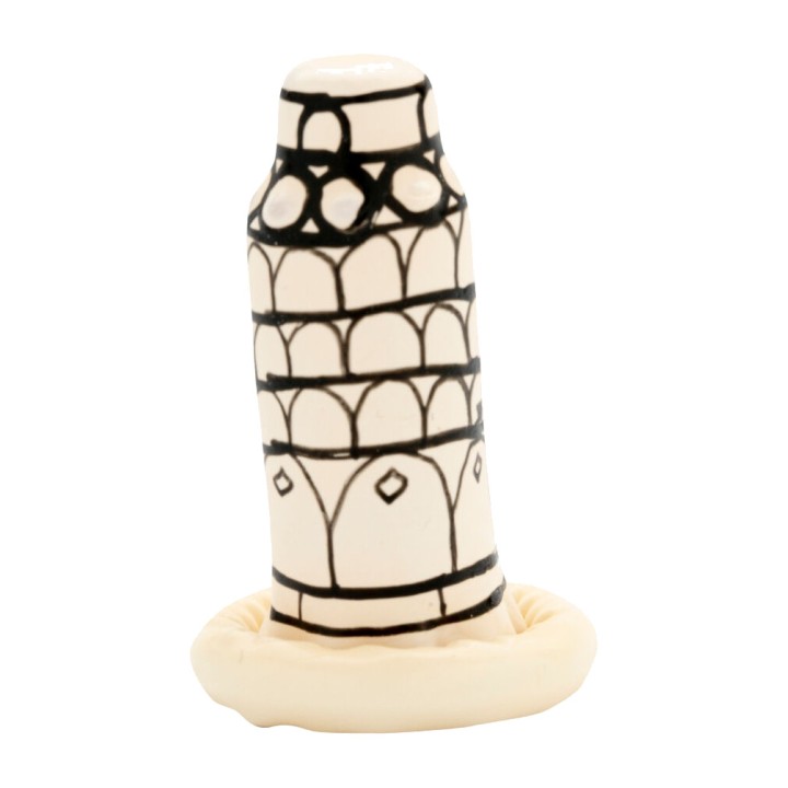 CONDOMERIE Handpainted dekorerad kondom i form av