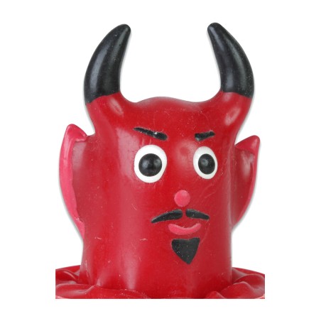 preservativo decorado pintado a mano con forma de demonio